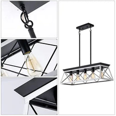 5 Lamps Farmhouse Chandelier Dining Room White - No Bulbs Unavailable Platform- Temu