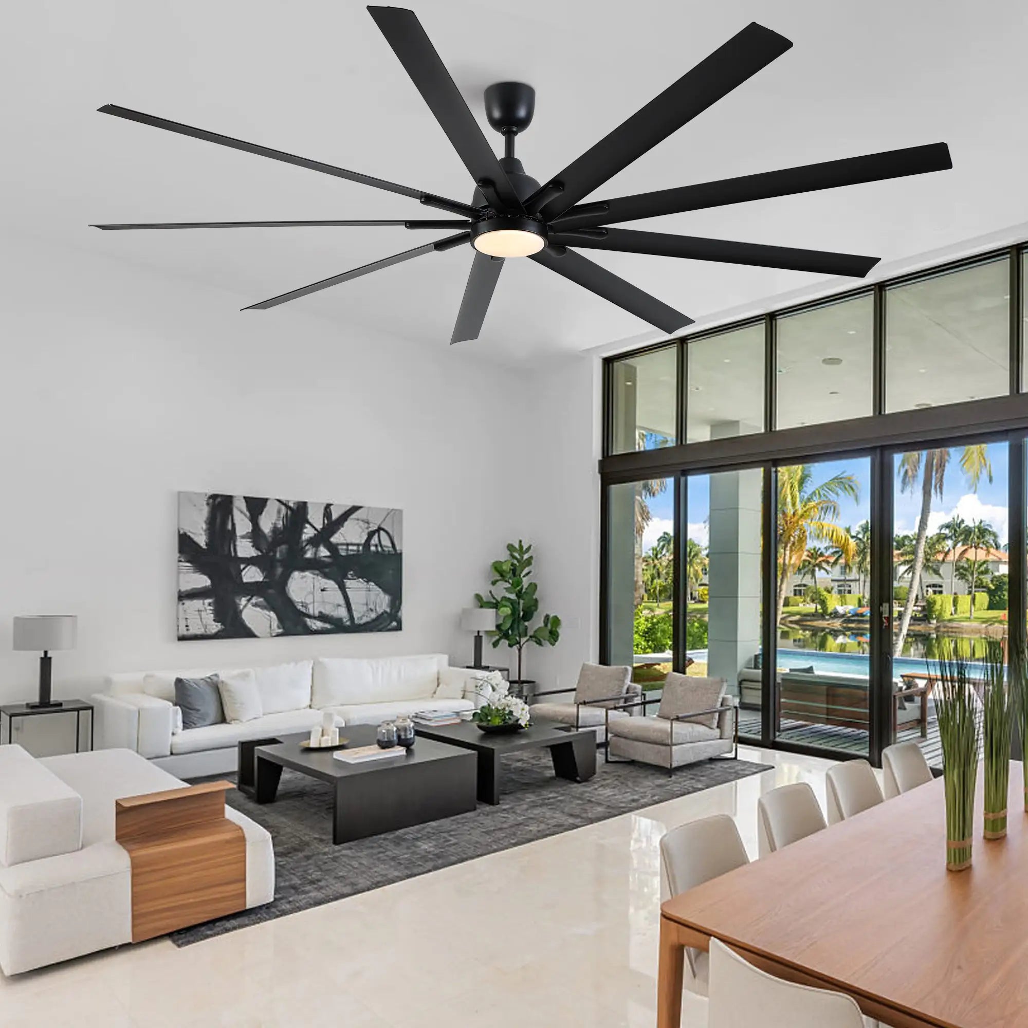 Metallic Black Ceiling Fan