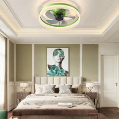 Ceiling Fan With Light Dimmable LED Recessed Mount Slim Modern Ceiling Fan Unavailable Platforms- Temu