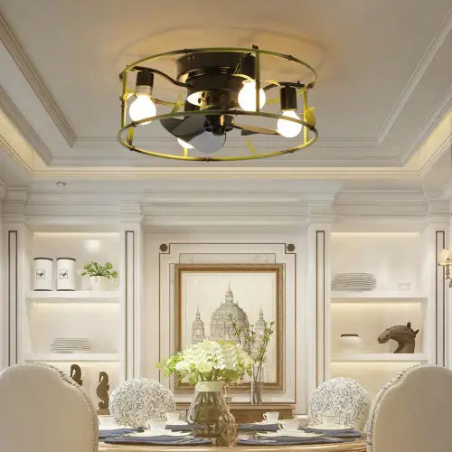 Built-in Ceiling Fan With Light And Remote Control Unavailable Platform- Temu