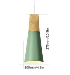 Wooden Funnel Pendant Lights