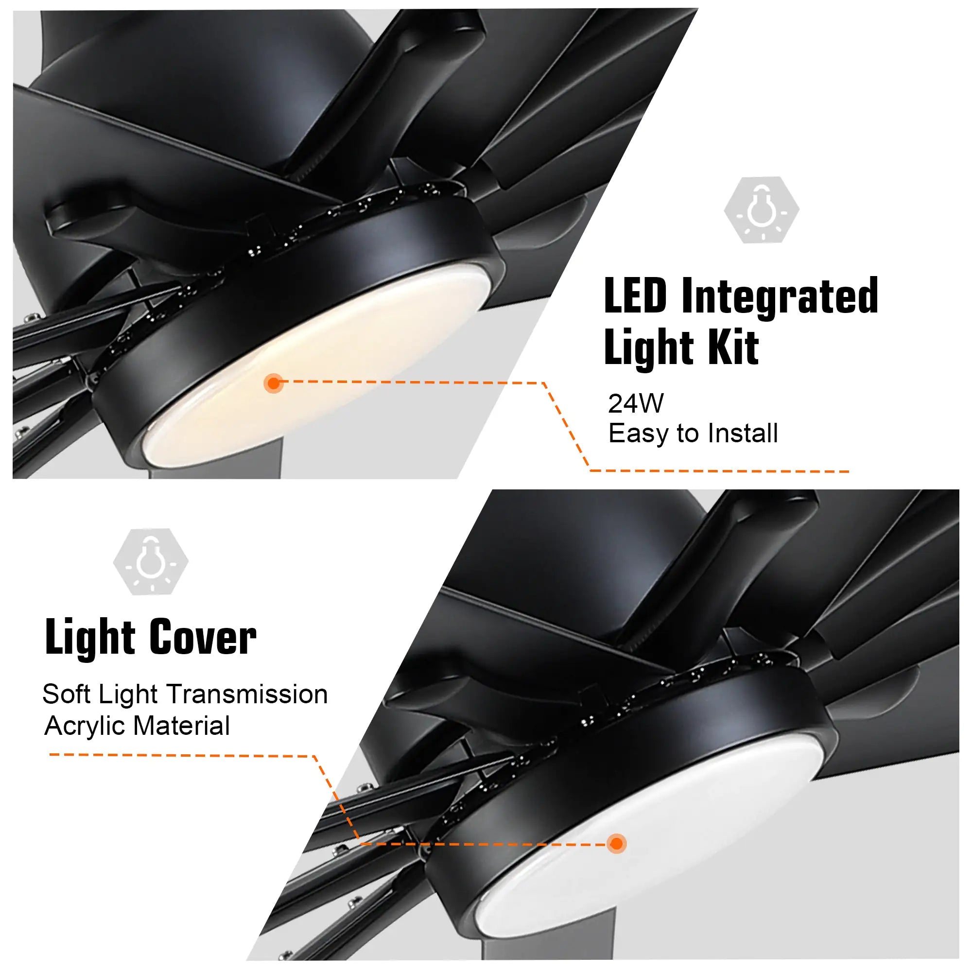 Metallic Black Ceiling Fan